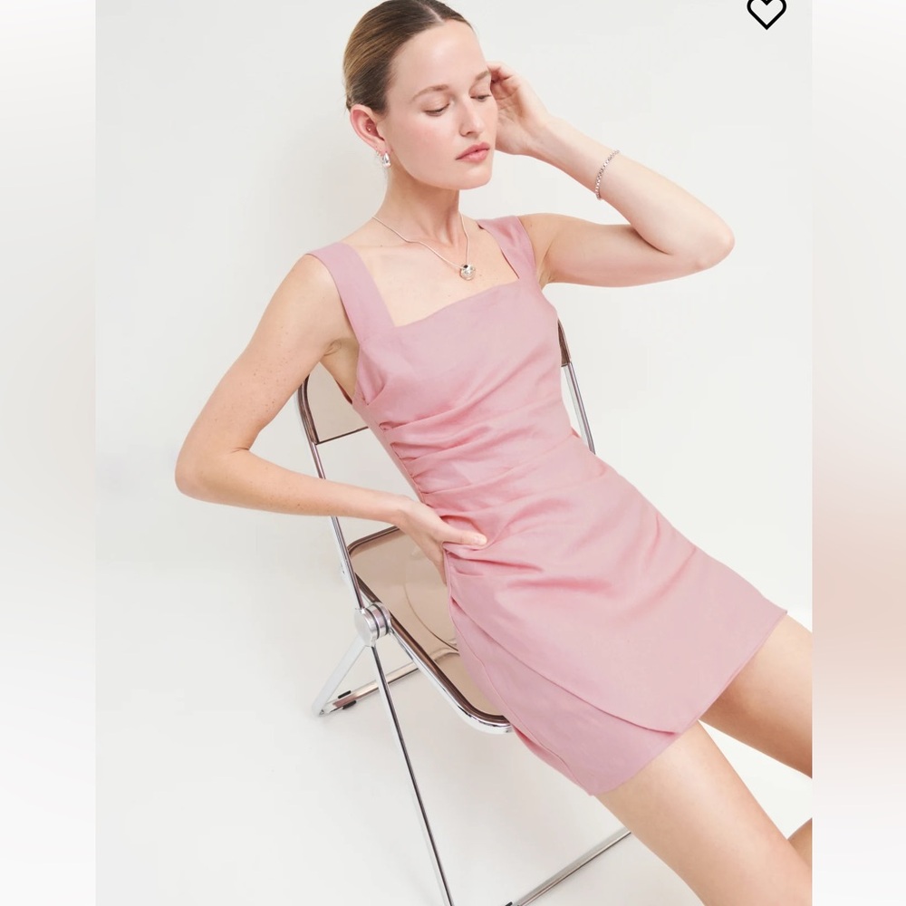Reformation linen mini dress